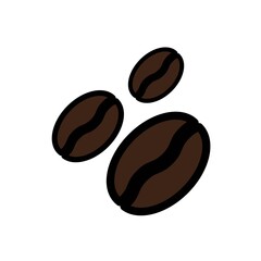 Coffee beans icon. Caffeine symbol. Black icon. Vector illustration.