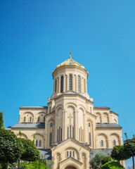 Fototapeta na wymiar Sameba - Holy Trinity Cathedral of Tbilisi Georgia, August 2018