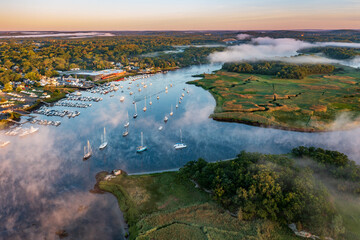 Massachusetts-Newburyport-Merrimack River - obrazy, fototapety, plakaty