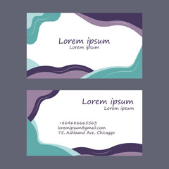 Business card for brands purple blue white