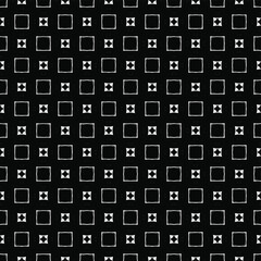 Black and white surface pattern texture. Bw ornamental graphic design. Mosaic ornaments. Pattern template. Vector illustration.