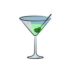 cocktail with olives