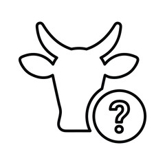 Agriculture, cow info icon. Simple editable vector illustration.