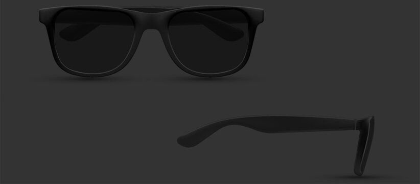 Sunglasses closeup, Polarized geek glasses, hipster sun lens ocular. Fashion accessory. Isolated on white background.ummer Sunglasses, Realistic mockup.