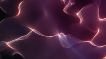Abstract flowing smooth fractal neon waves background.