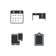 workspace set icon, isolated workspace set sign icon, vector illustration