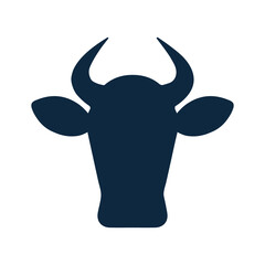  bull, cattle, cow head, ox avatar icon. Simple editable vector illustration.