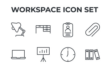 workspace set icon, isolated workspace set sign icon, vector illustration