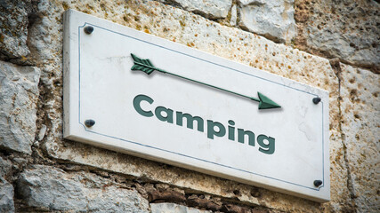Street Sign to Camping