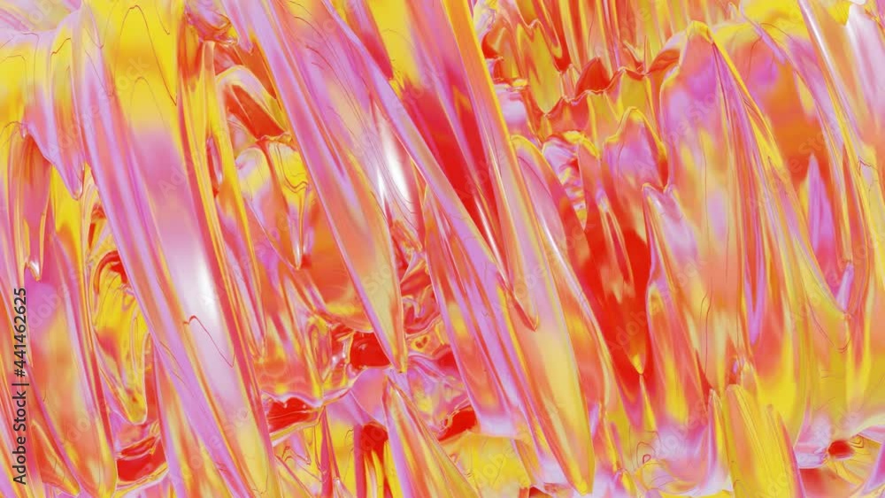 Poster smooth wavy deforming surface. abstract loop background. 3d render
