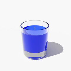 Candle For Branding And Mock up, 3d render illustration. Burning candle isolated. Candle 3d rendering.	