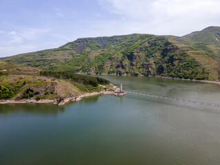 Aerial view of Studen Kladenets Reservoir, Bulgaria