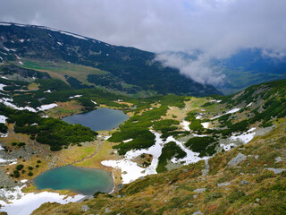 Galcescu glacier lake in Parang mountains, Carpathians, Romania, Europe