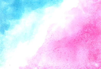 Fototapeta premium abstract watercolor background with splashes,pink and blue colors