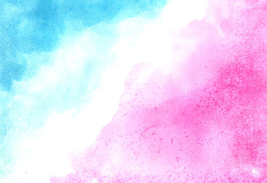 abstract watercolor background with splashes,pink and blue colors