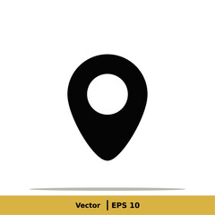 Maps, Pin Location Icon Illustration Logo Template. Maps Sign Symbol. Vector Line Icon EPS 10