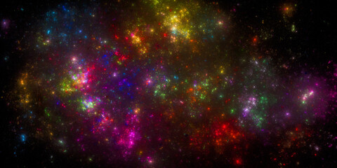 Banner Star field background . Starry outer space background texture . Colorful Starry Night Sky Outer Space background. 3D illustration
