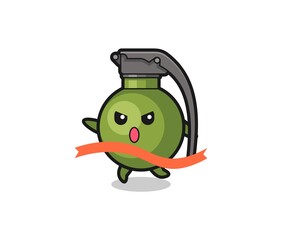cute grenade illustration is reaching the finish