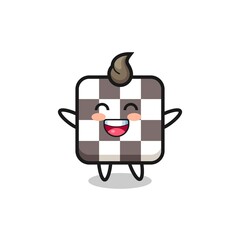 happy baby chess board cartoon character