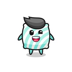 illustration of an pillow character with awkward poses