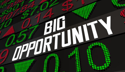 Big Opportunity Trade Stock Company Shares Buy Sell Opportunities 3d Illustration