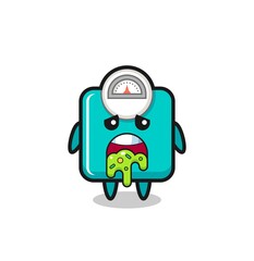 the cute weight scale character with puke