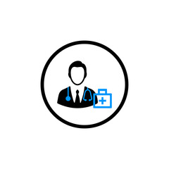 Creative medical and health icon in circle