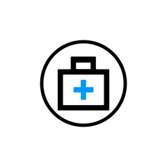 Creative medical and health icon in circle