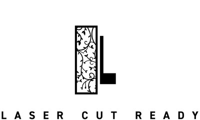Laser cut Letter L Ornamental Decorative Alphabet die cut cutting