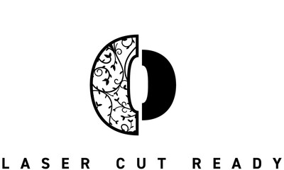 Fototapeta premium Laser cut Letter O Ornamental Decorative Alphabet die cut cutting
