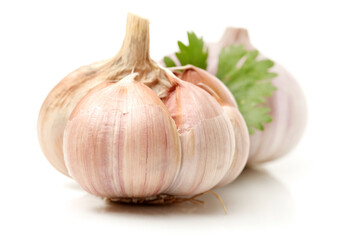 garlic isolated on white background