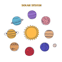 Solar System colorful illustration