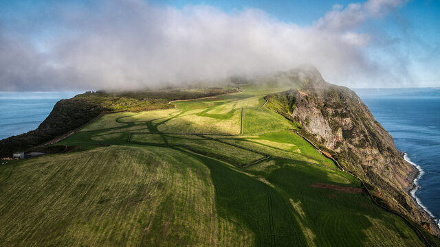 The landscape of Sao Jorge Island in the Azores