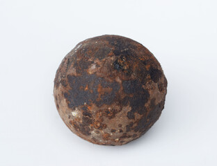 old rusty cannonball