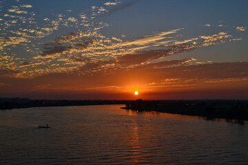 tramonto sul fiume, veracruz messico