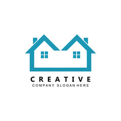 house building logo vector symbol