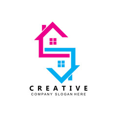 house building logo vector symbol