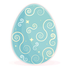 Isolated colored easter egg Spring season