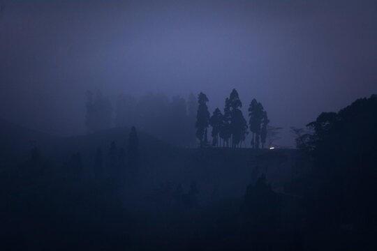 A surreal evening at Takdah, Darjeeling, India