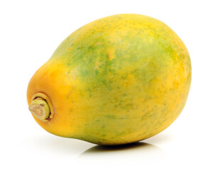 Papaya fruit isolated on a white background