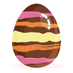 Isolated colored easter egg Spring season