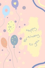 Illustration background happy birthday 