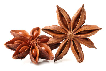 Star anise isolated on white background