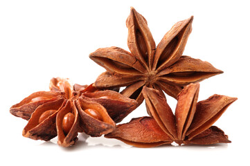 Star anise isolated on white background