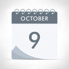 October 9 - Calendar Icon