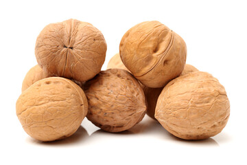 walnuts isolated on white background