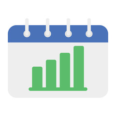 Vector Calendar Growth Flat Icons