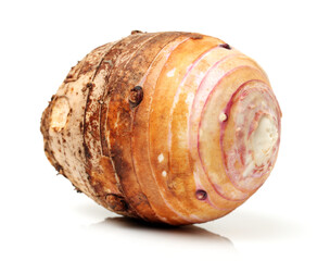 Taro on white background