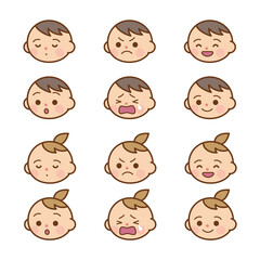 赤ちゃんの表情セット