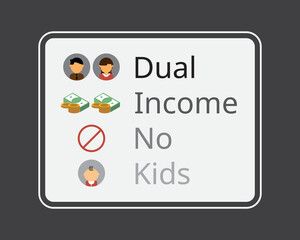 DINK or dual income no kids as married couple want no child